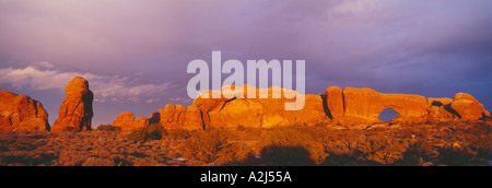La Section Windows Arches National Park Moab Utah Banque D'Images