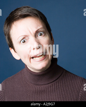 Portrait of businessman shouting Banque D'Images