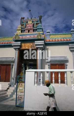L'Afrique, les Seychelles, l'île de Mahé, Victoria, Temple Hindou Banque D'Images