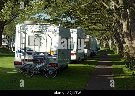 Camping-cars dans le parc, Castletown, île de Man Banque D'Images