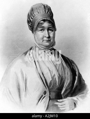 Elizabeth Fry 1780 Anglais 1845 Quaker et réformateur de la prison Banque D'Images