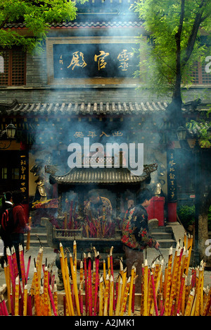 Temple bouddhiste à 1000 Montagne de Bouddha, (Qian Fo Shan) Jinan, province de Shandong (Chine) Banque D'Images