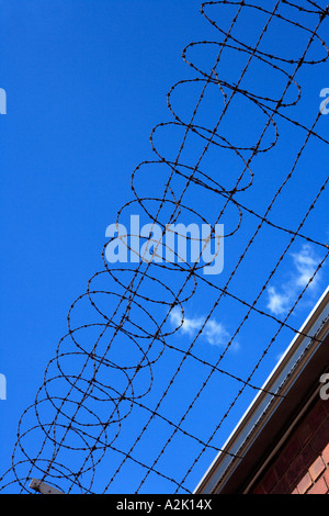 Razorwire, constitutionnel Hill, Johannesburg, Afrique du Sud. Banque D'Images