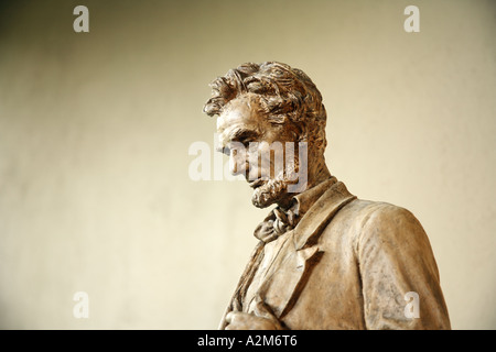 Statue d'Abraham Lincoln peu Studio Saint Gaudens National Historic Site Cornish Sullivan County New Hampshire USA Banque D'Images