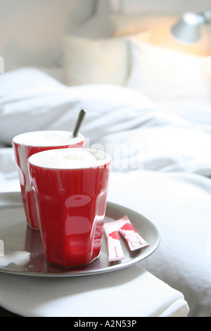 Close-up de tasses de café sur la table Banque D'Images