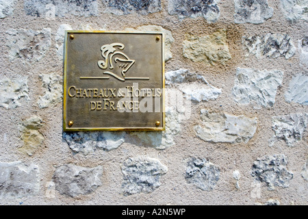 Close-up de l'information signe sur mur de pierre, de l'Europe Banque D'Images