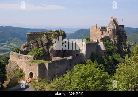 Château sur la colline parlementaire, l'Aggstein Château, Wachau, Basse Autriche, Autriche Banque D'Images