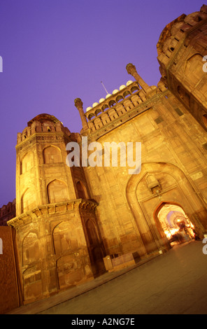 La photographie de voyage du fort Rouge Lal Qila, Delhi Inde du Nord Asie Banque D'Images