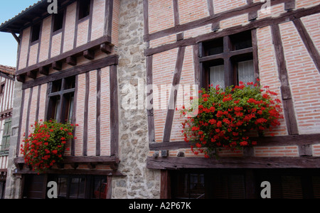 Colombages à Parthenay, France Banque D'Images