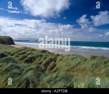 Les vagues de l'Atlantique le rouleau sur la côte ouest, les plages de sable de la beauté dans la nature, Banque D'Images