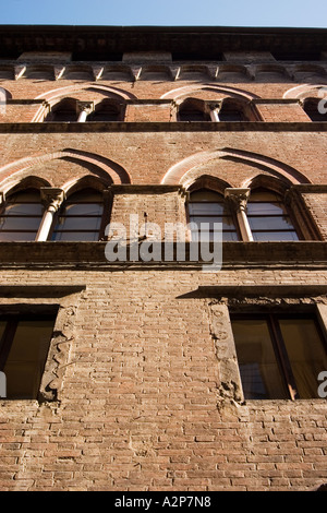 Sienne - bâtiment historique - pattern, Toscane, Italie Banque D'Images
