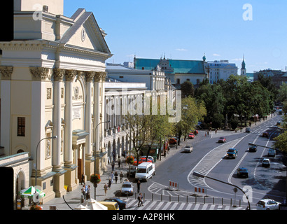 Pologne Varsovie Église de St Anne Sw à Anny rue Krakowskie Przedmiescie Banque D'Images