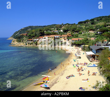 Plage de Biadola sur l'île d'Elbe, Italie, l'île d'Elbe, Golfo bella Biadola, Ile de Brhat Banque D'Images