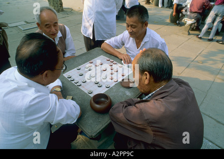 Chine Shanghai Chinese chess Banque D'Images