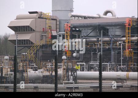 Une usine de traitement de gaz à Barrow in Furness Cumbria, pour le traitement des gaz de la baie de Morecambe, champ de gaz Banque D'Images