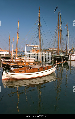 Les bateaux à voile vieux port de Svendborg fyn Danemark Fionie Banque D'Images