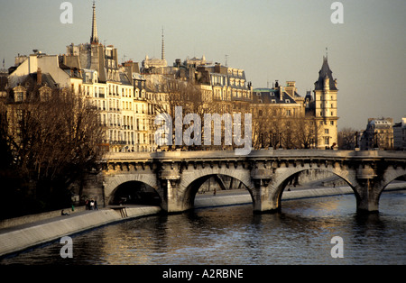 Seine River Paris Région Ile-de-France France Europe Banque D'Images