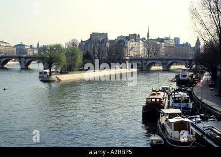 Seine River Paris Région Ile-de-France France Europe Banque D'Images
