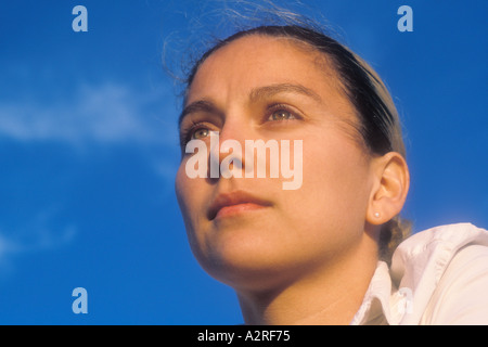 Portrait of Caucasian female Banque D'Images