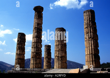 Temple d'Apollon à Delphes Grèce centrale Banque D'Images