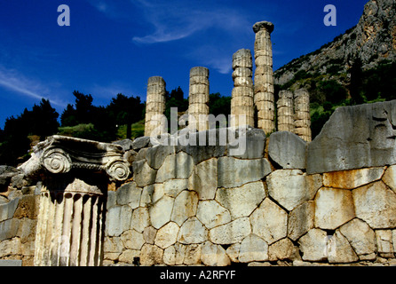 Temple d'Apollon à Delphes Grèce centrale Banque D'Images