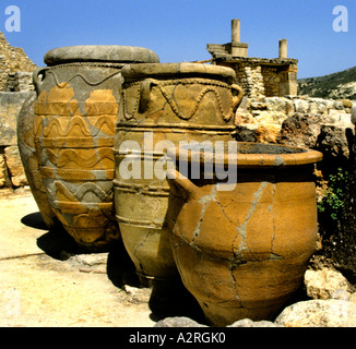 Knossus Cnossus Knossos grec est le plus grand site archéologique de l'âge du Bronze sur l'île de Crète Crète minonan palace Banque D'Images