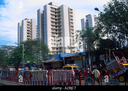 Mumbai Inde Appartements au centre de séchage Lavage Road Banque D'Images