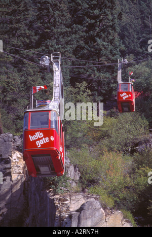 Hell's Gate Airtram / Téléphériques dans le canyon du Fraser, en Colombie-Britannique, British Columbia, Canada Banque D'Images