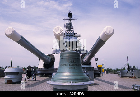 L'USS North Carolina Wilmington North Carolina Battleship Memorial Banque D'Images