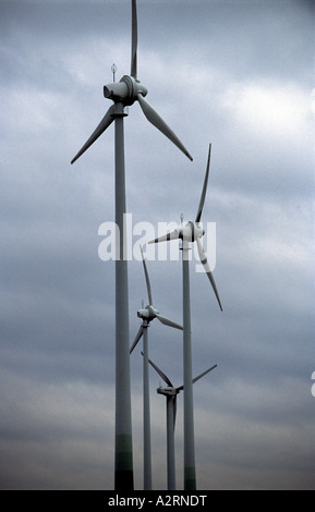 Éoliennes à Lichtenau-Asseln windpark, Rhénanie du Nord-Westphalie, Allemagne, le plus grand parc éolien de l'intérieur Banque D'Images