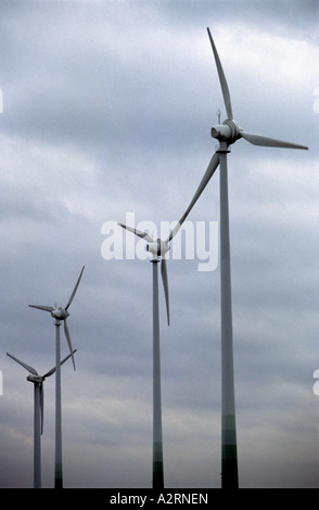 Éoliennes à Lichtenau-Asseln windpark, Rhénanie du Nord-Westphalie, Allemagne, le plus grand parc éolien de l'intérieur Banque D'Images