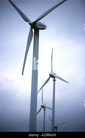 Éoliennes à Lichtenau-Asseln windpark, Rhénanie du Nord-Westphalie, Allemagne, le plus grand parc éolien de l'intérieur Banque D'Images