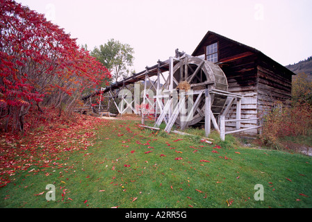 Keremeos, BC, British Columbia, Canada, bâtiment historique restauré Grist Mill at Grist Mill et jardins, Site du patrimoine mondial de la vallée de la Similkameen Banque D'Images