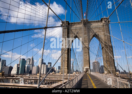 Pont de Brooklyn New York USA Banque D'Images