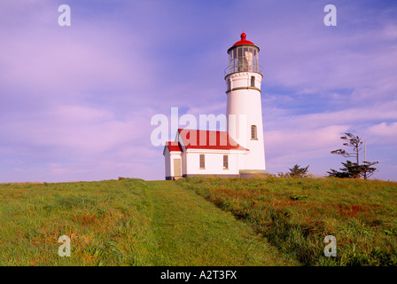 Le phare de Cape Blanco, Cape Blanco State Park près de Port Orford, Oregon, USA - Les phares du nord-ouest du Pacifique Banque D'Images