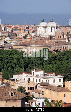 L'Italie, Lazio, Rome, vu de la colline du Janicule Banque D'Images