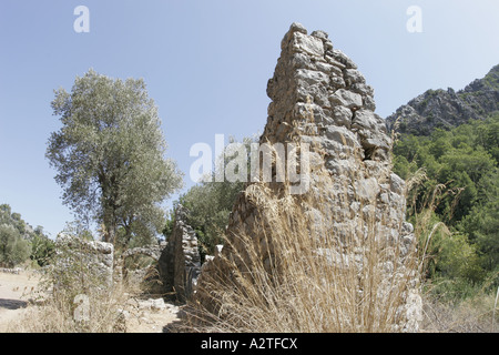 Ruines de l'ancien port maritime près de Olympos Olympos Antalya, Turquie, NP, Olympos Banque D'Images