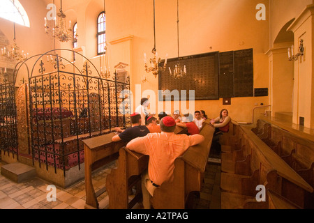 Synagogue remu remu intérieur ou Cracovie Pologne Banque D'Images