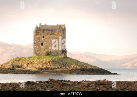 Château de Stalker, le Loch Linnhe, près de Port Appin, Ecosse Banque D'Images