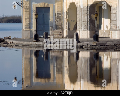 Fusaro - Maison pour la chasse - sur le lac Fusaro - Architecture par Luigi Vanvitelli - royal casina Ostrichina Bacoli, Pozzuoli, Banque D'Images