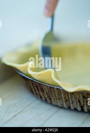 Préparer une pâte à tarte Banque D'Images