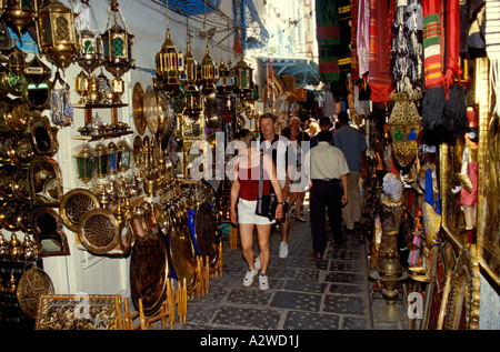 Tunisie Tunis la Médina rue Jamaa ez Zitouna Banque D'Images