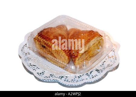 De forme triangulaire gâteau feuilleté Apple Banque D'Images
