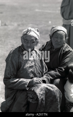 La Mongolie le naadam local Banque D'Images