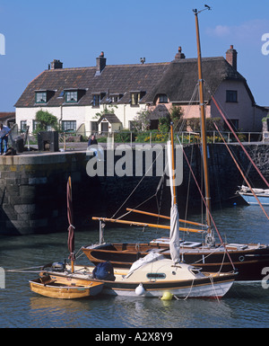 Porlock Weir sur la côte du Somerset UK May Banque D'Images