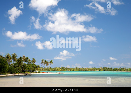 Plage Maupiti Polynésie Française Banque D'Images