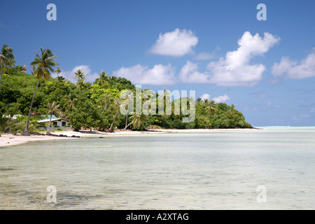 Plage Maupiti Polynésie Française Banque D'Images