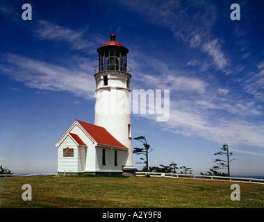 Le phare de Cape Blanco près de Port Orford sur la côte sud de l'Oregon Banque D'Images