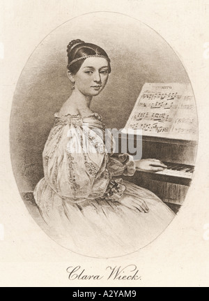 Clara Schumann jeune Banque D'Images