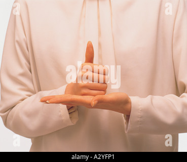 Langue des signes Banque D'Images